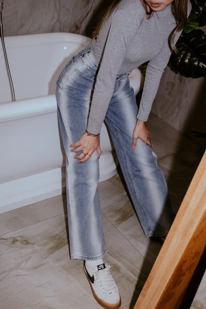 [ New ] Highlighting Wide Leg Straight Jeans
