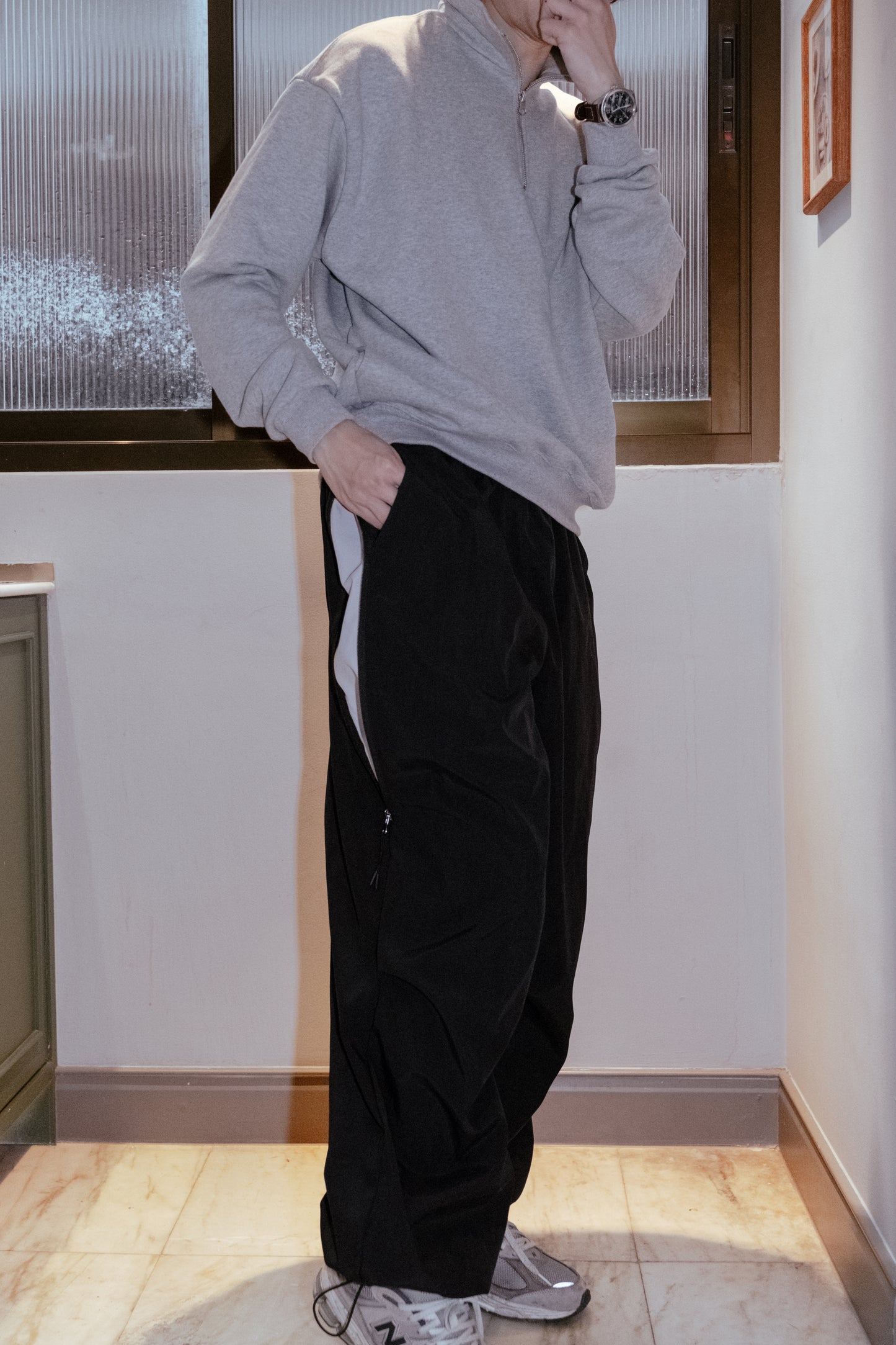 Panda Baggy Track Pants - Black