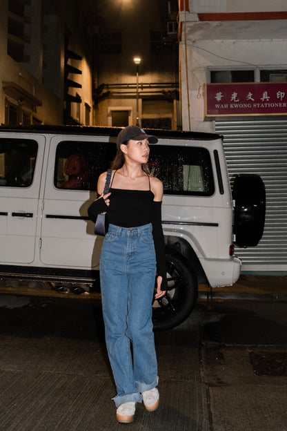 [ 極致小性感 ♥] Lovers Crossed Back Padded Top - Black