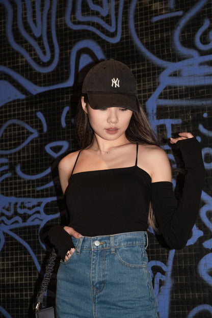 [ 極致小性感 ♥] Lovers Crossed Back Padded Top - Black