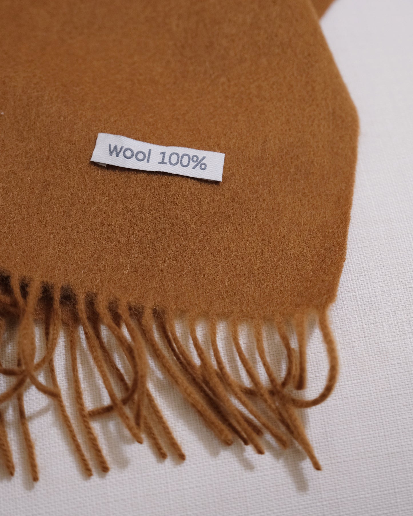 100% Wool Scarf - Camel