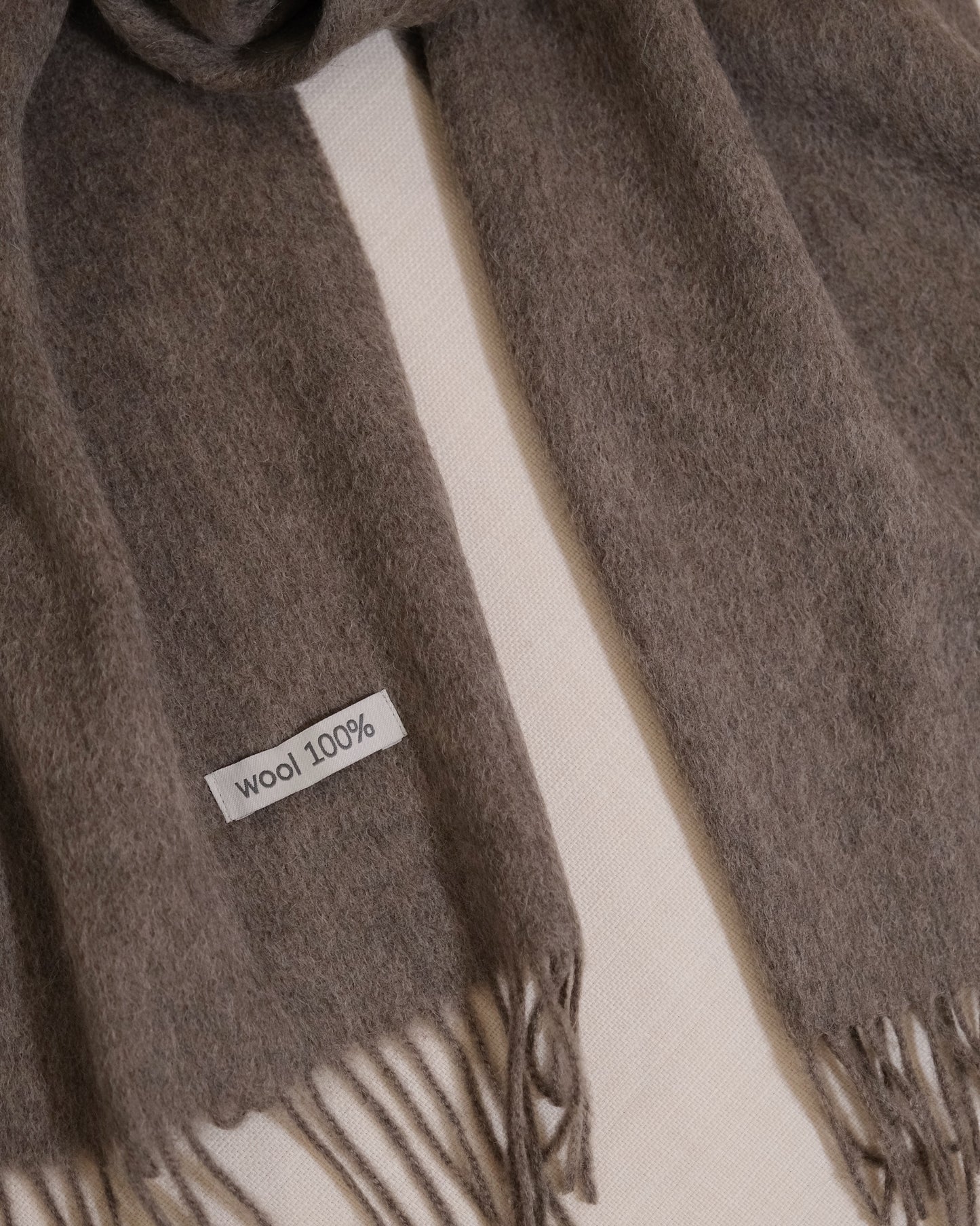 100% Wool Scarf - Elephant Grey