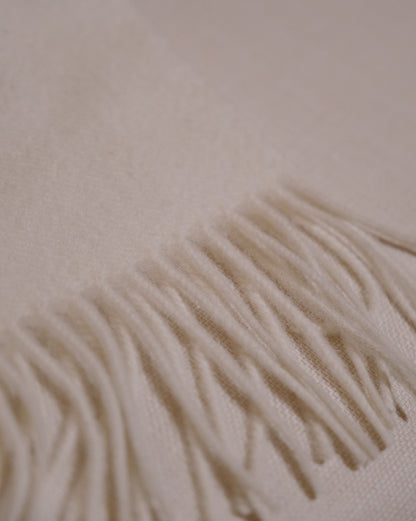100% Wool Scarf - White