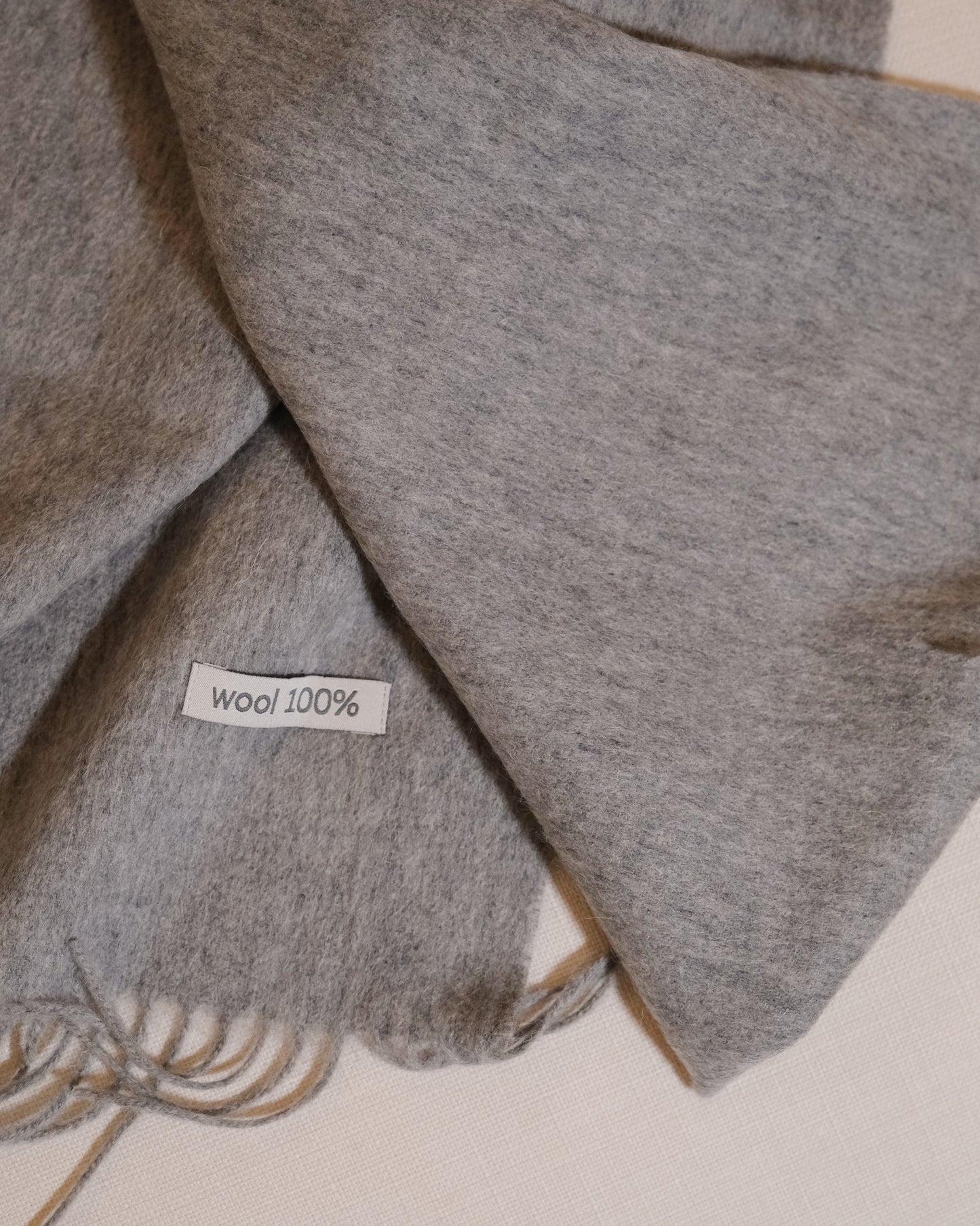 100% Wool Scarf - Charcoal Grey