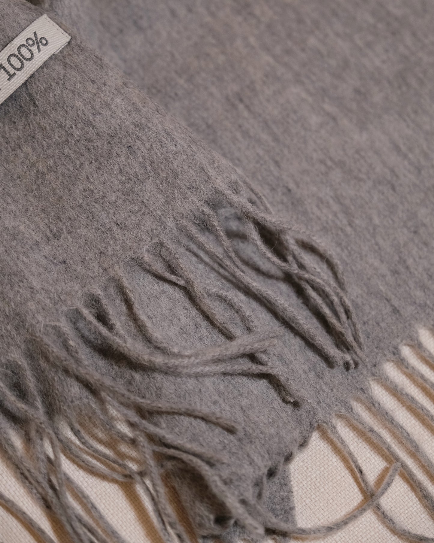 100% Wool Scarf - Charcoal Grey