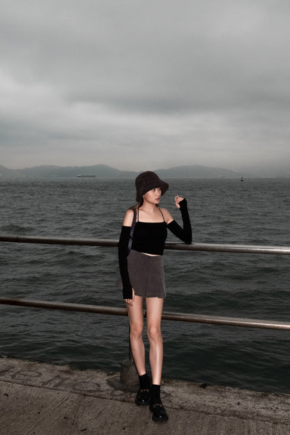 [ 極致小性感 ♥] Lovers Crossed Back Padded Top - Black