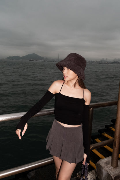 [ 極致小性感 ♥] Lovers Crossed Back Padded Top - Black