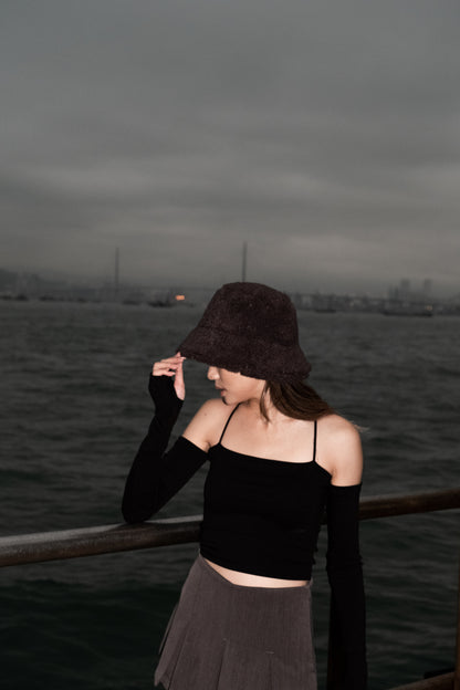 [ 極致小性感 ♥] Lovers Crossed Back Padded Top - Black