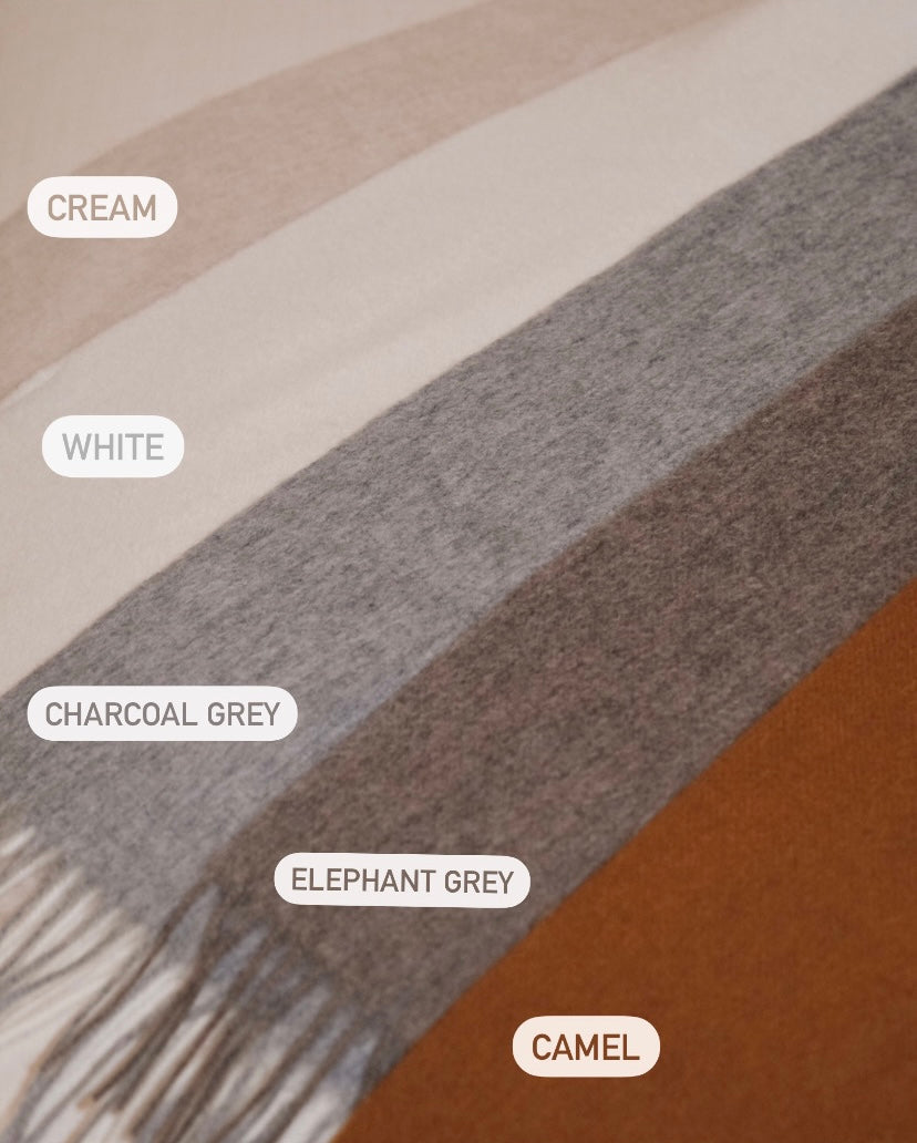 100% Wool Scarf - Elephant Grey