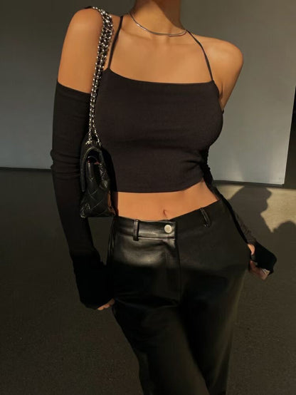 [ 極致小性感 ♥] Lovers Crossed Back Padded Top - Black