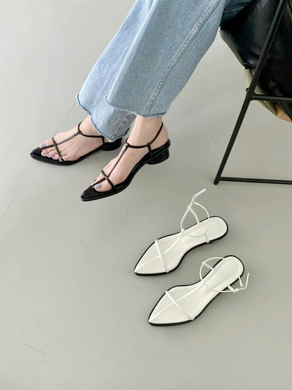 Slimming Round Heel Sandals - 2 colours