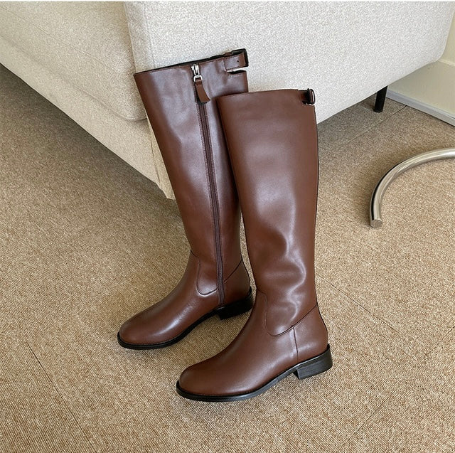 Buckle Knee High Riding Boots