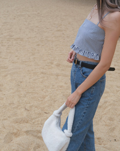 The Summer Party Tie Back Top - Dark Blue