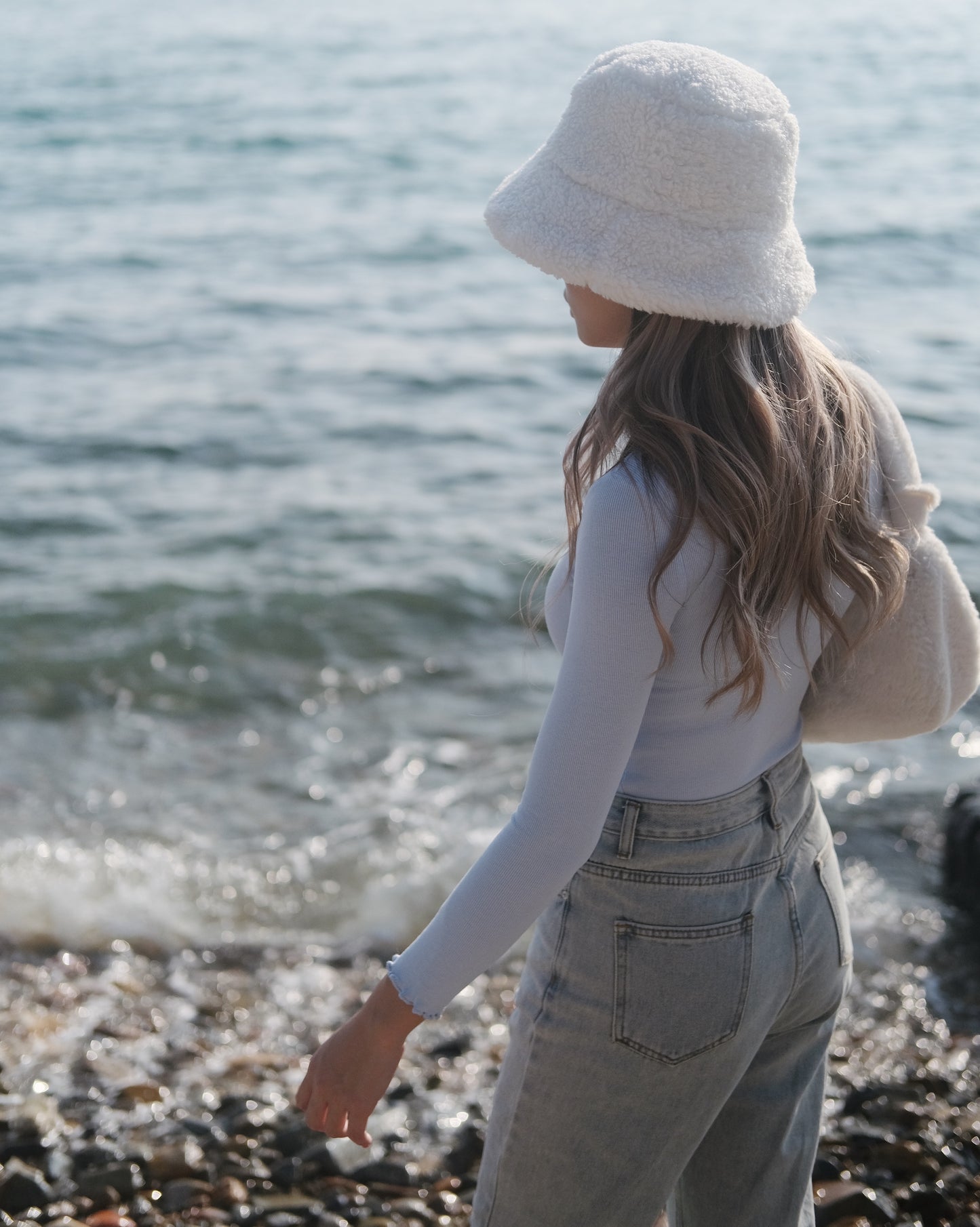 Baby Blue Ruffle Skinny Top