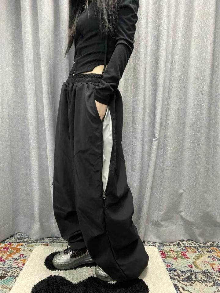 Panda Baggy Track Pants - Black