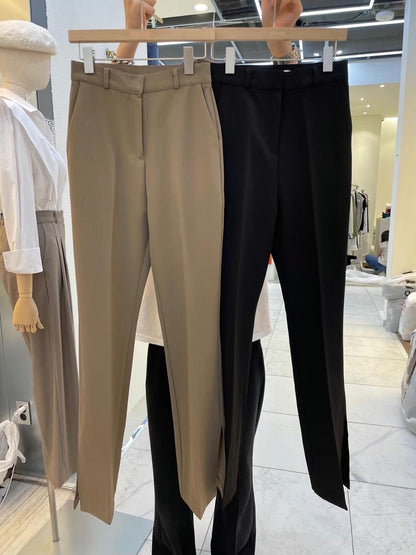 [ 沙漏身形! 彈性西褲 ] Hourglass High-rise Stretchy Flare Slacks - Coffee Brown