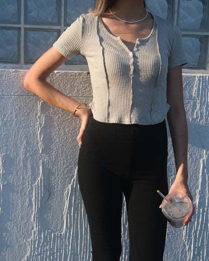 On Trend Button Up Top