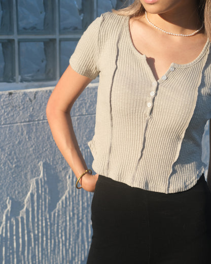 On Trend Button Up Top