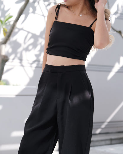Today Not Working High-waist Pants - Black