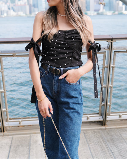 Hey Sweetie Tie Shoulder Top