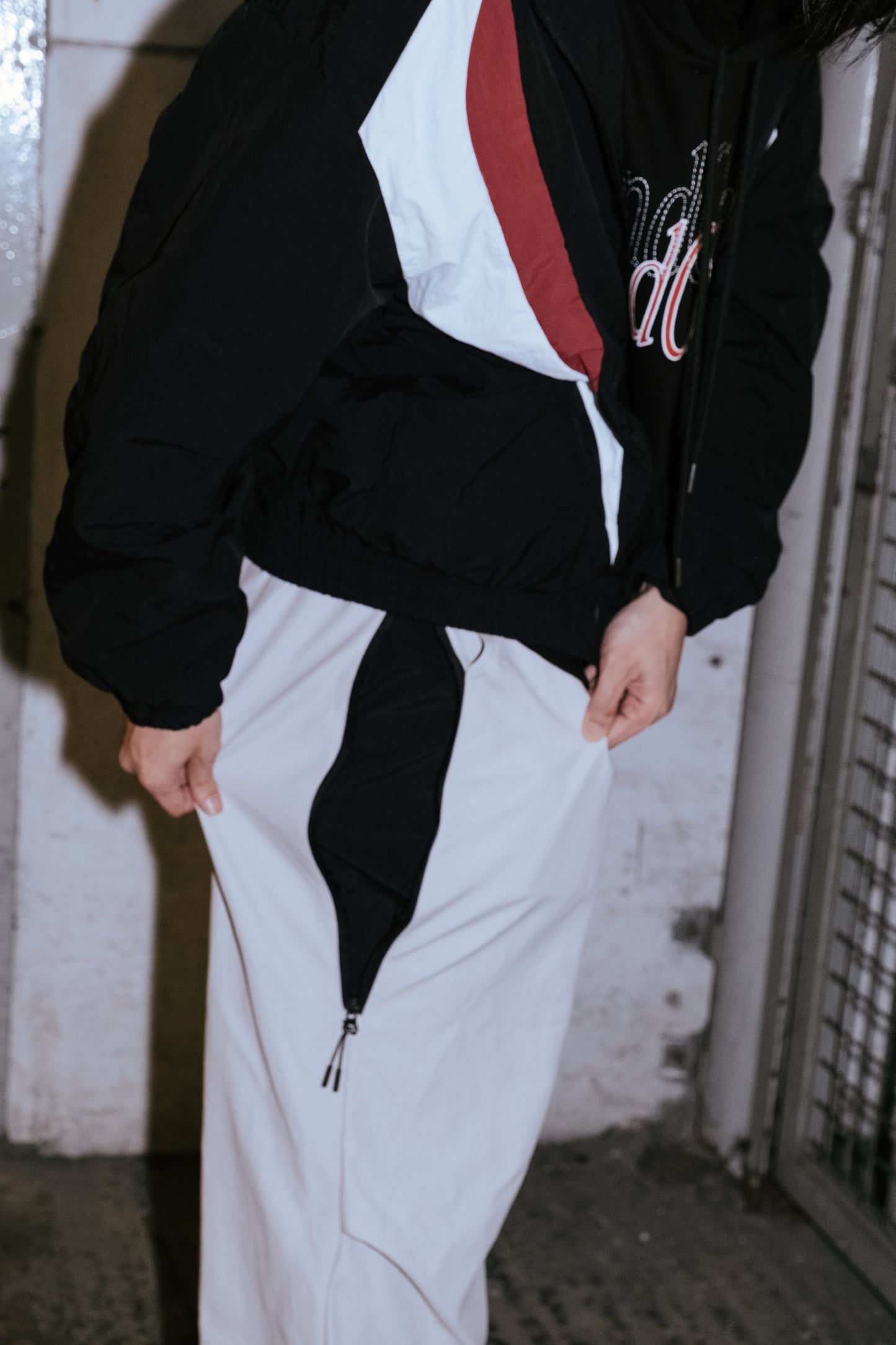 Panda Baggy Track Pants - Silver Grey