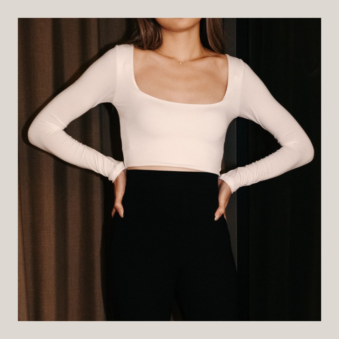 🇹🇭 Super soft square neck top - White