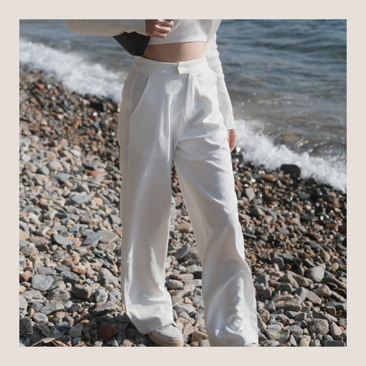 Today Not Working High-waist Pants - White