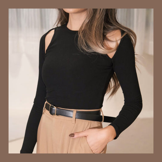 Cool Shoulder Long Sleeve Top