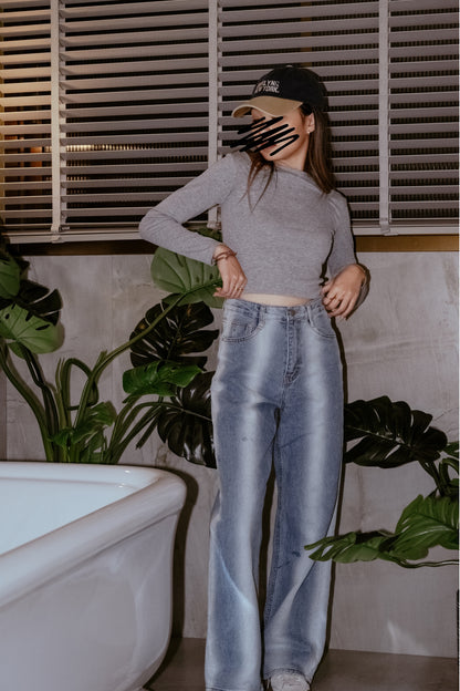 [ New ] Highlighting Wide Leg Straight Jeans
