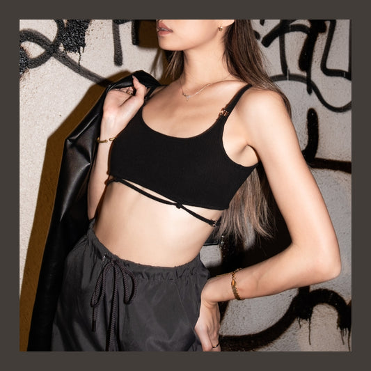 [ 超精緻設計~ ]  Heroic Bra Top - Black